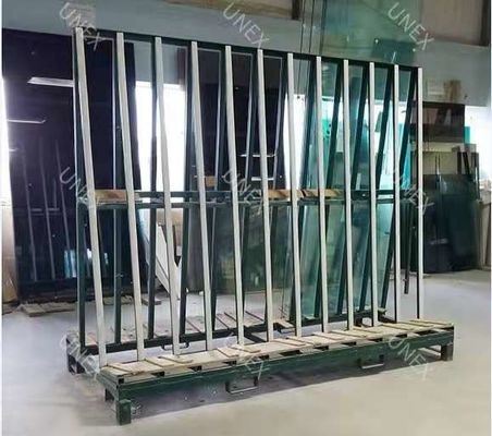 Conexión modificada para requisitos particulares un tipo estante de cristal del marco con la carretilla elevadora